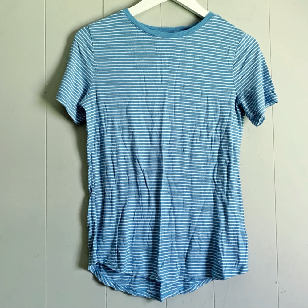 Old Navy Blue Stripe Luxe Tee XS